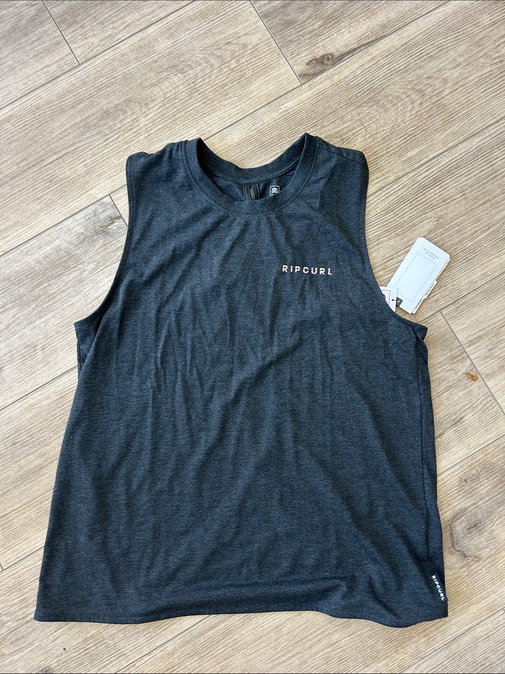 Rip Curl Charcoal Black/Gray Sleeveless Crew Tank